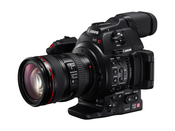 キヤノン：CINEMA EOS SYSTEMのHDビデオカメラ“EOS C100 Mark II”を