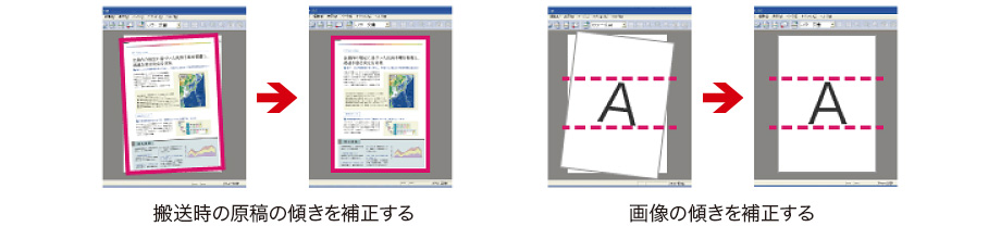 図:斜行補正