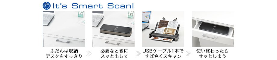 引き出しに収まるコンパクト設計