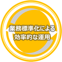 業務標準化による効率的な運用