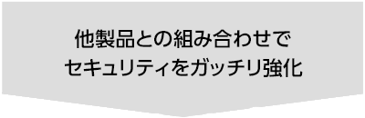 他製品との組み合わせでセキュリティをガッチリ強化