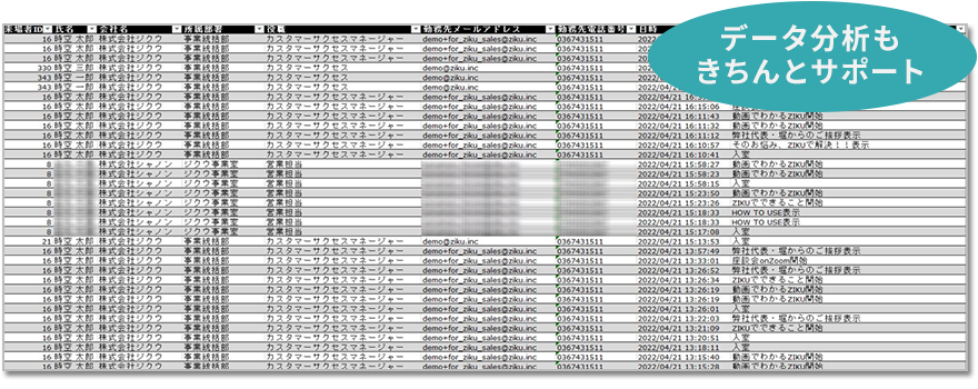 データ分析もきちんとサポート