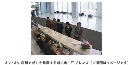 オフィスや店舗で威力を発揮する超広角・F1.2レンズ(画像はイメージです)