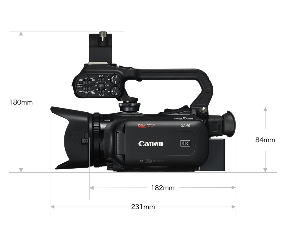 XA40 業務用デジタルビデオカメラCanon キャノン付属品は写真のものが全てです