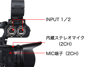 写真:XLR入力端子