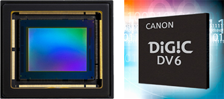 図：1.0型4K CMOSセンサー&DIGIC DV 6