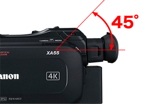 図:0.24型約156万ドット相当チルト式ビューファインダー
