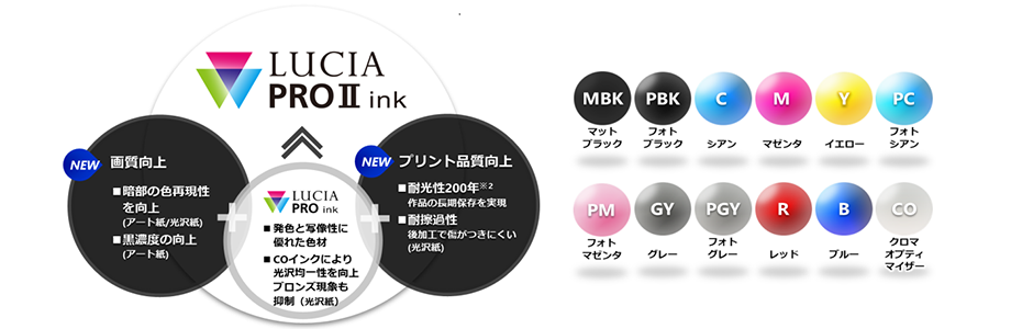 12色「LUCIA PRO2 インク」