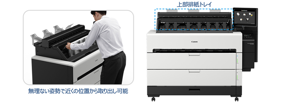 図:上部排紙トレイ