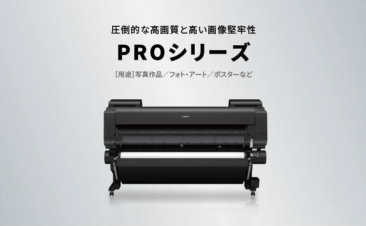 圧倒的な高画質と高い画像堅牢性 PROシリーズ ［用途］写真作品／フォト・アート／ポスターなど