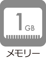 メモリー:1GB