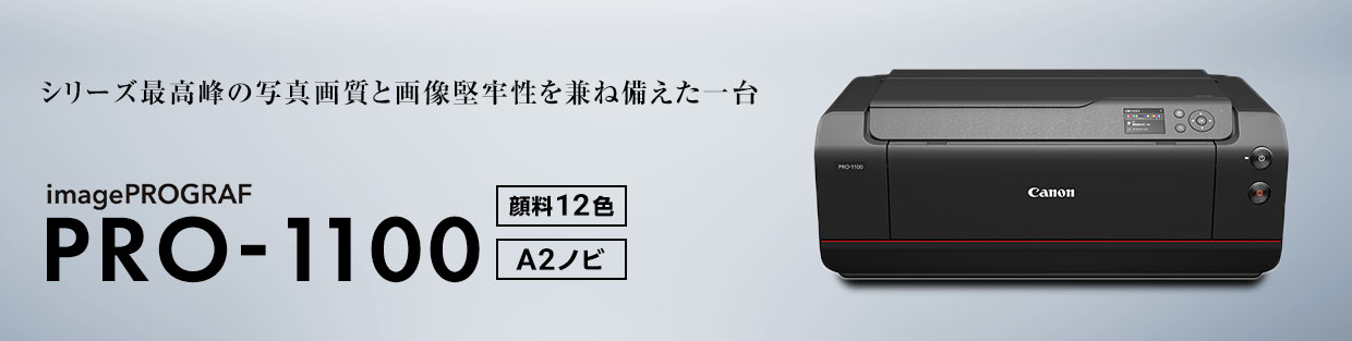 シリーズ最高峰の写真画質と画像堅牢性を兼ね備えた一台 imagePROGRAF PRO-1100