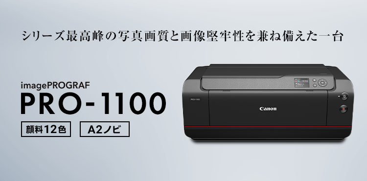 シリーズ最高峰の写真画質と画像堅牢性を兼ね備えた一台 imagePROGRAF PRO-1100