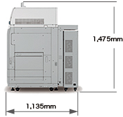 imagePRESS C7000VP/C6000 占有寸法 側面図