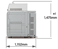 imagePRESS C7010VP/C6010 占有寸法 側面図