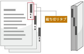 断ち切りタブの作成(イメージ)