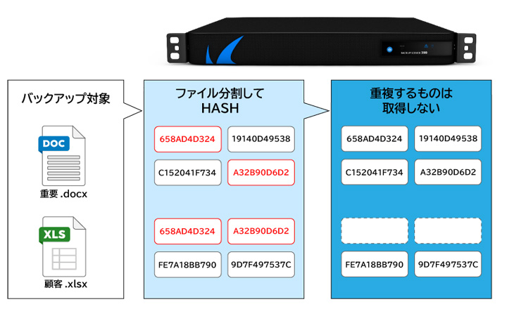 図：Barracuda Backupのデータ方式