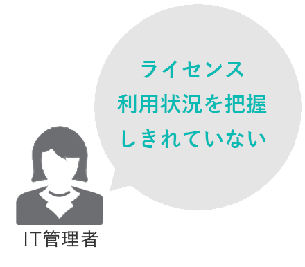 IT管理者:ライセンス利用状況を把握しきれていない