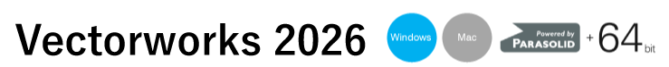 VECTORWORKS 2026 Windows Mac Powered by PARASOLID + 64bit