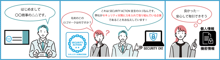 名刺にSECURITY ACTIONのロゴマークを利用した場合