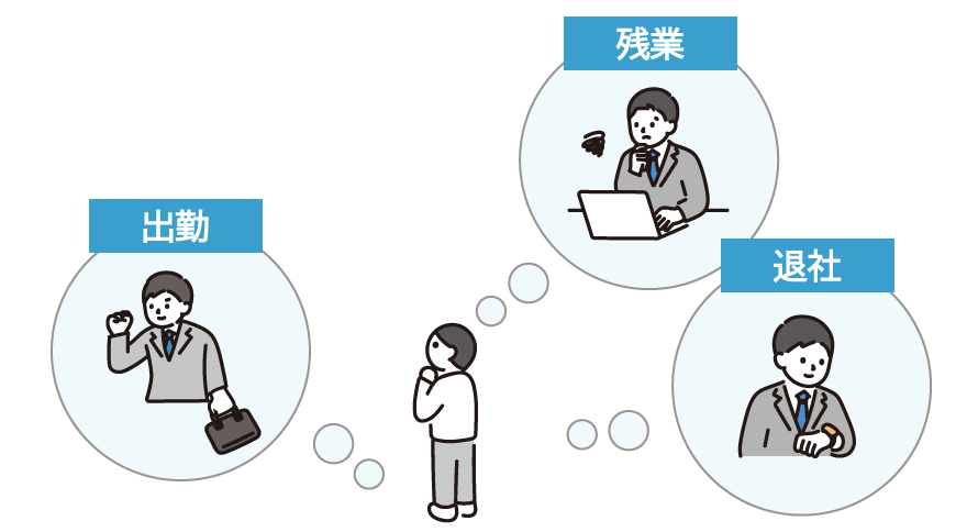 出勤 残業 退社