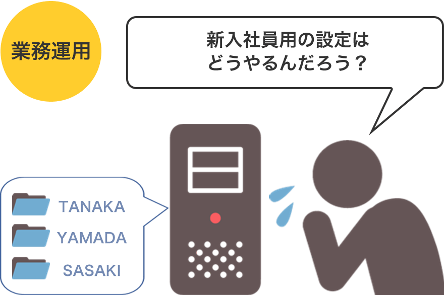 新入社員用の設定はどうやるんだろう?