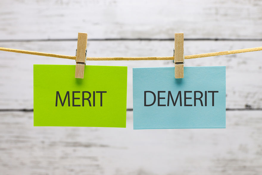 MERITとDEMERITのイメージ