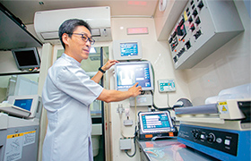 健診バス内の様子