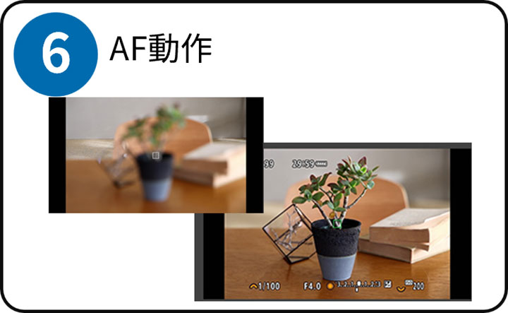 (6)オートフォーカス動作